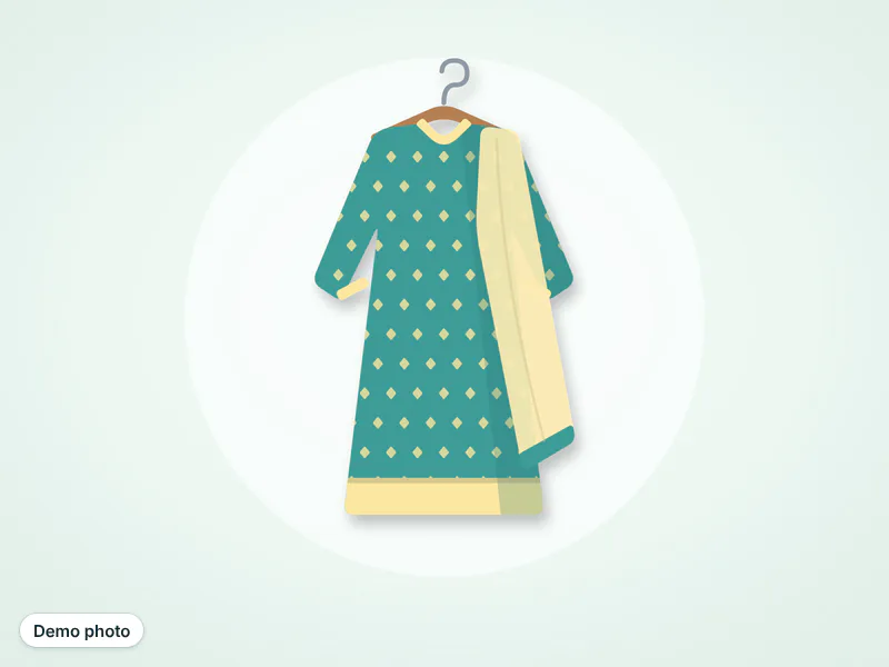 Ladies 3 piece stitched suit, pink — تصویر 3