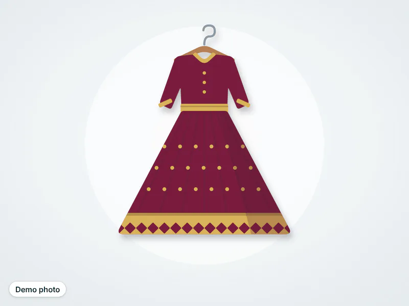 Red bridal lehnga, worn once — تصویر 3