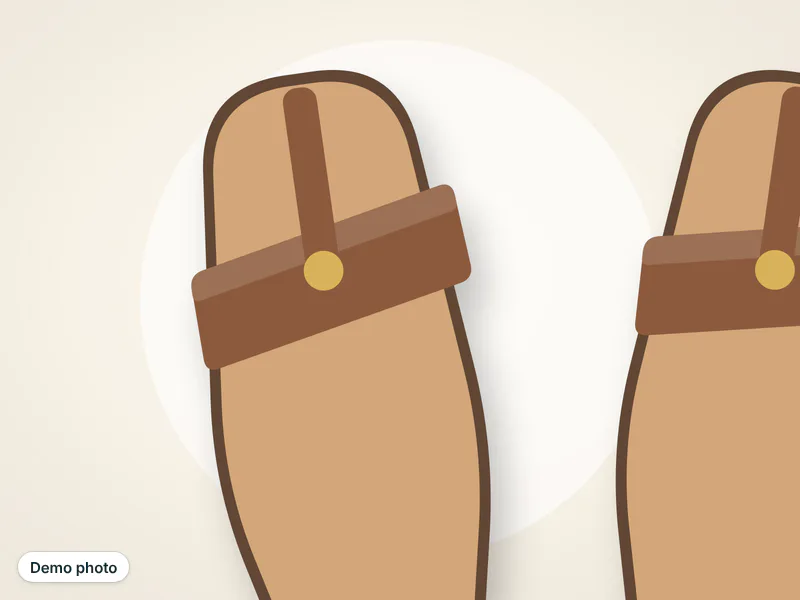 Men's leather sandals, brown — تصویر 2