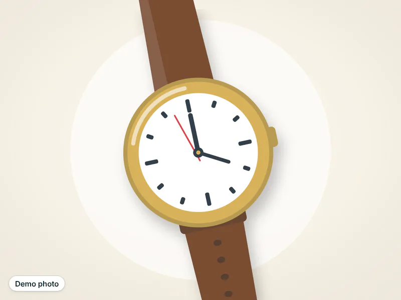 Gold tone analog wrist watch — photo 2