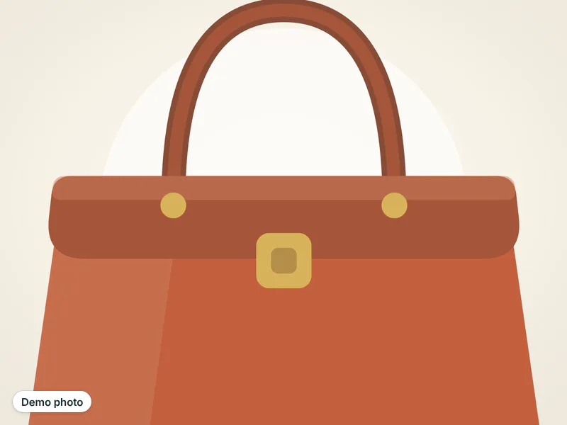 Tan handbag, faux leather — photo 2