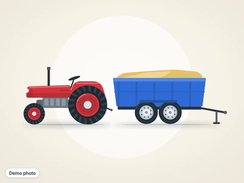 Tractor trolley, double axle — photo 2