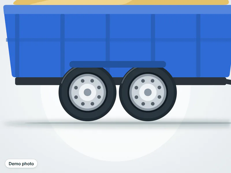 Tractor trolley, double axle — photo 3