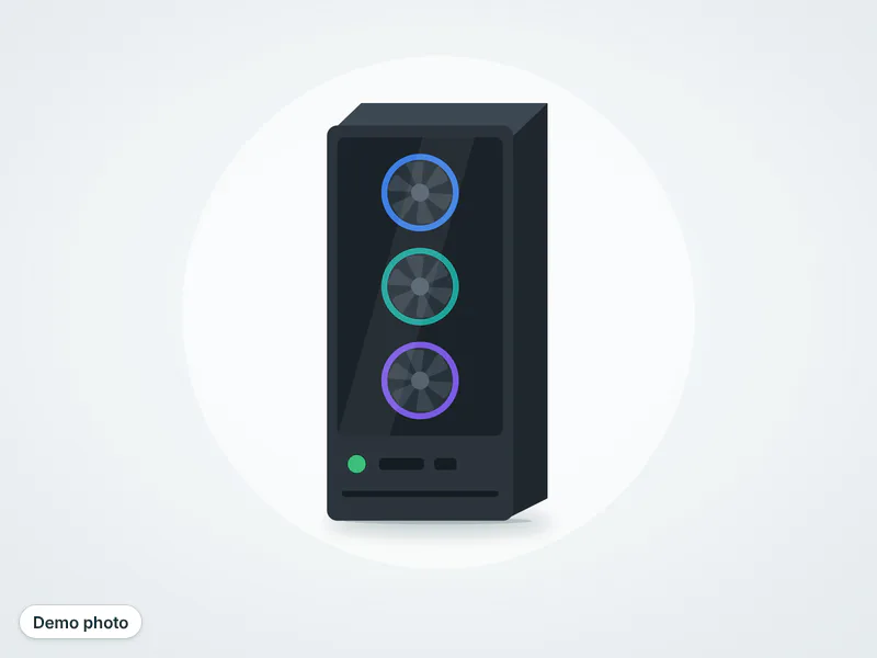 Complete desktop PC with 24" monitor — تصویر 2