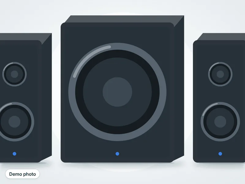 2.1 speaker system with subwoofer — photo 2