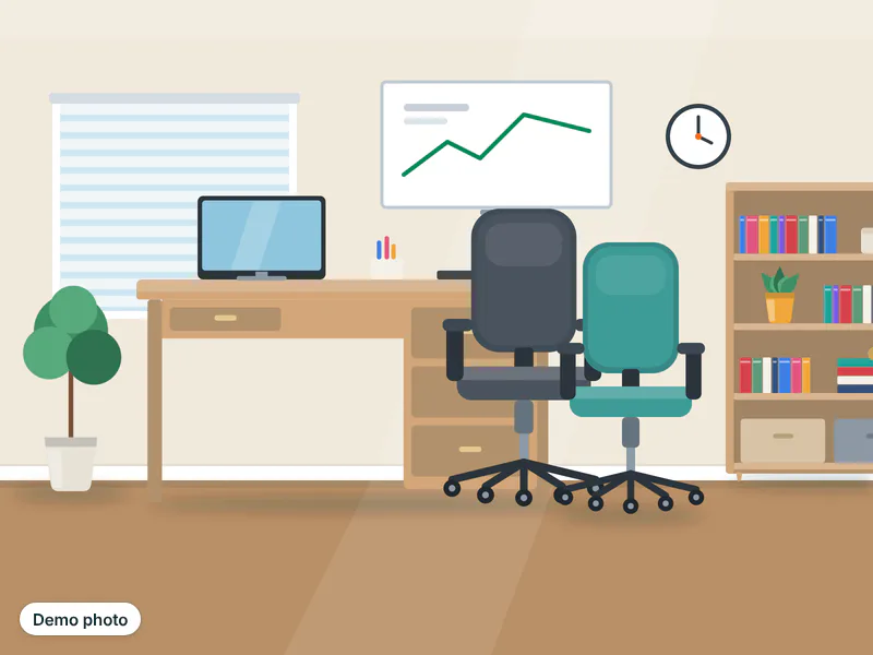 Furnished office 450 sq ft for rent — تصویر 2
