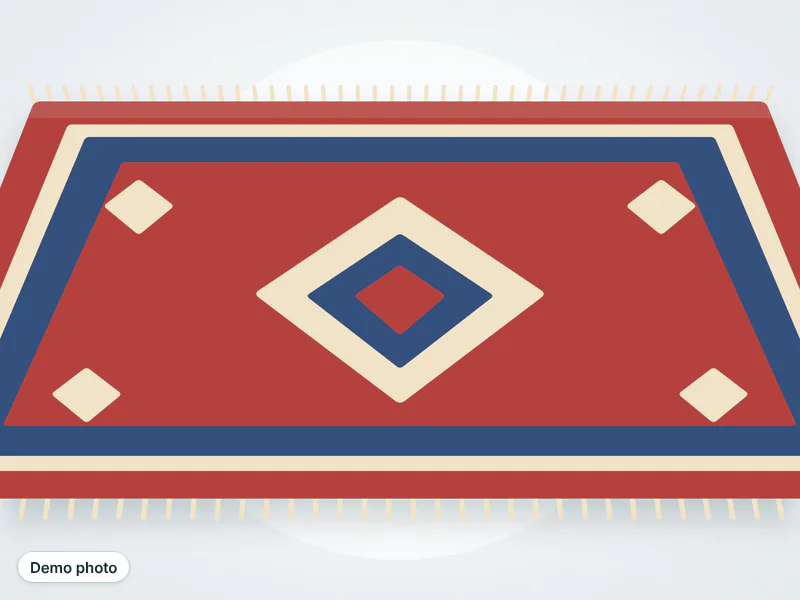 Traditional red rug 5x8 ft — تصویر 3